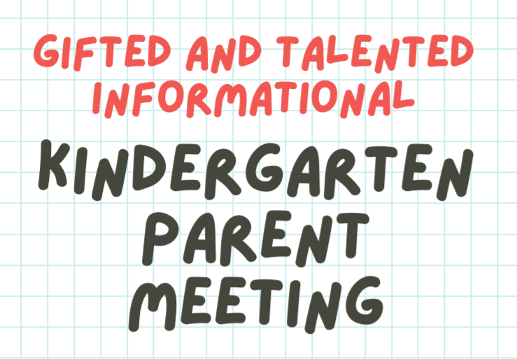  Kinder GT Parent Meeting