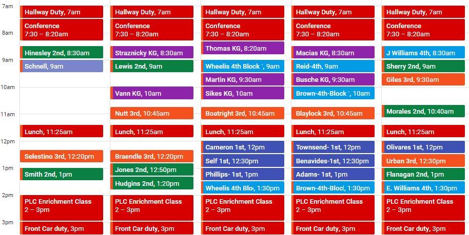 Library Schedule