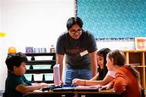 Future Teacher helping students